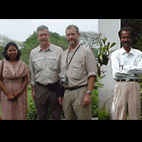 L to R: Ms. Rasheda Ahmed Mily, Harry Troche, David Crawford and Mohammed Ashraf (inset)